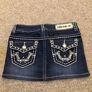 New Miss Chic Mini Denim Skirt
